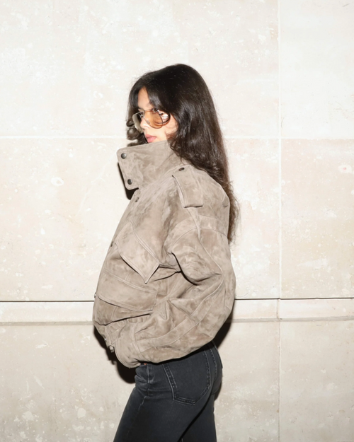 The Kamila Suede Biker Jacket