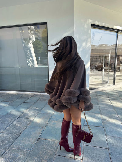 Mocha Velvet Luxe Cape