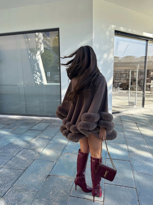 Mocha Velvet Luxe Cape