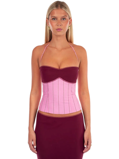 Amélie Two-Tone Corset Top